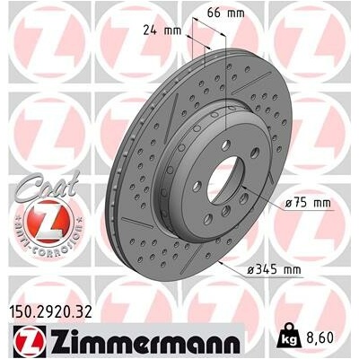 Brzdový kotúč ZIMMERMANN 150.2920.32 (150292032)