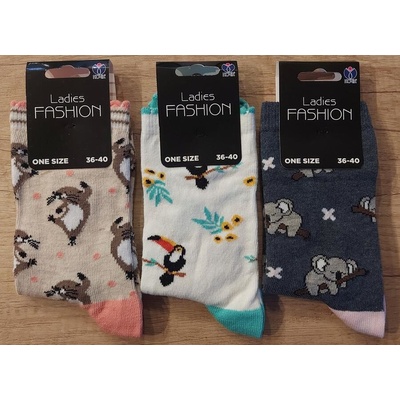 Novia dámské ponožky 1086 křeček tukan koala