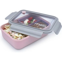 Melii Bento Box krabička na svačinu 1250 ml růžová