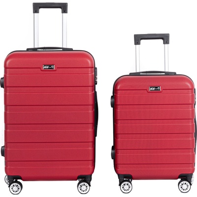 Aga Travel Sada kufrov MR4687 Červená 63 l 33 l