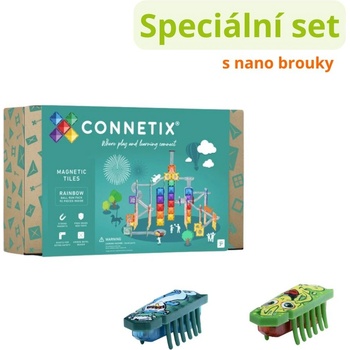Connetix Rainbow Creative Pack 102 ks + Kuličkodráha 92 ks