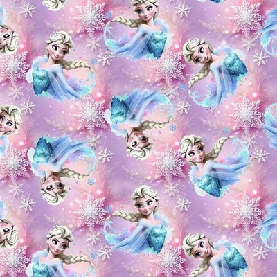 Teplákovina digital – Anna a Elsa Frozen růžová