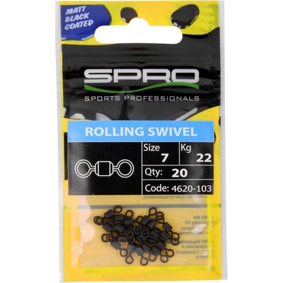 Spro Obratlík Matt Black Rolling Swivel veľ.1 47 kg