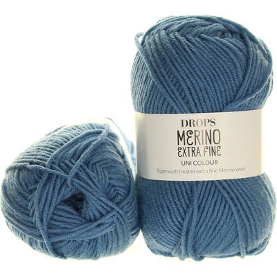 Drops Merino Extra Fine 23 šedomodrá