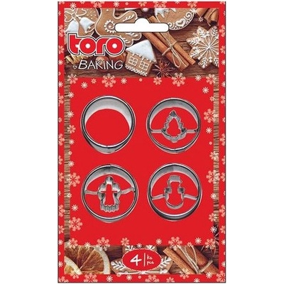 TORO Sada vykrajovátek Vánoční 4 ks 4 cm