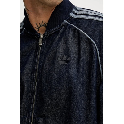 Adidas Дънков суичър adidas Originals Adicolor loose SST (JX6461)
