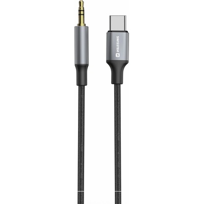 Swissten adaptér USB-C/JACK 1,5M černý