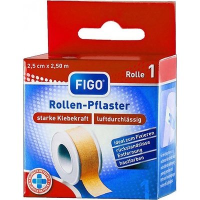 Figo Náplast 2,5 m x 2,5 cm cívková v obalu