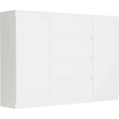 Framire Komoda se skříňkami a zásuvkami, bílá, 140 x 40 x 98 cm Modern R140S4
