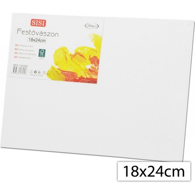 Sisi 135308 Maliarske plátno na papierovej doske 18 x 24 cm biela