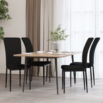 vidaXL Трапезни столове, 4 бр, черни, кадифе (326110)