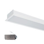 ELMARK Led ПРОФИЛ ЗА ВГРАЖДАНЕ s77 24w 4000k 600mm БЯЛ+АВАРИЕН БЛОК (99bm604024/whe)