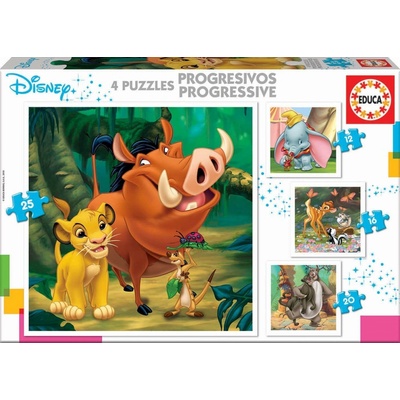 Educa Disney pohádky 4v1 12,16,20,25 dílků