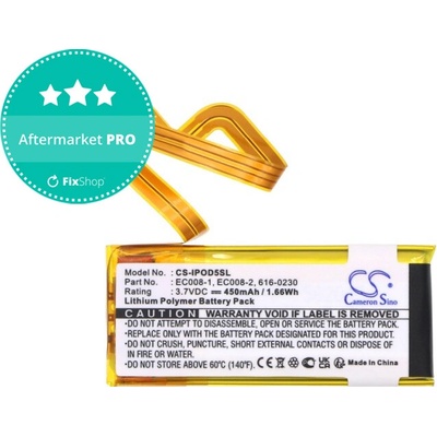 Baterie pro Apple iPod Classic 6th Gen, iPod 5G, iPod Video, 450mAh, Li-Pol, 3.7V, EC008, HQ – Zboží Živě