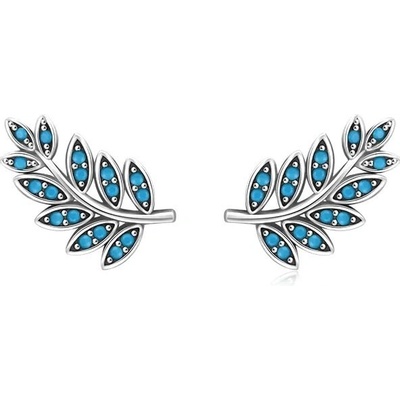 Grace Silver Jewellery stříbrné náušnice Patrizia tyrkysový magnezit E-RHE1083/179 stříbrná