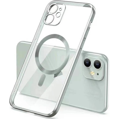 Púzdro SES MagSafe silikonové Apple iPhone 13 - strieborné