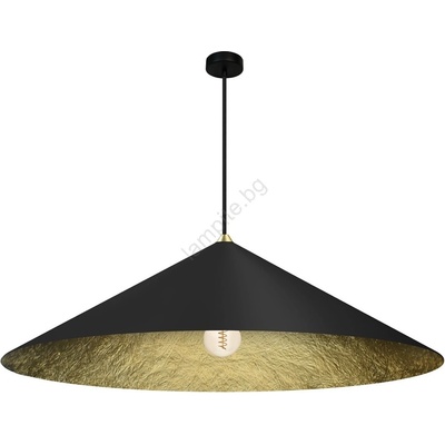 MILAGRO Пендел FUJI 1xE27/60W/230V Ø 90 см черен/златист (MI2484)