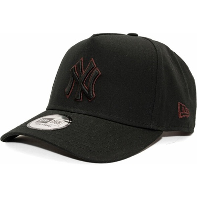 New Era MLB Team Outline 9FORTY A-Frame NY Yankees Black / Burgundy