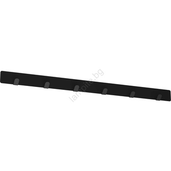 Luminex Стенна закачалка за кърпа 60 см черна (lu9858)