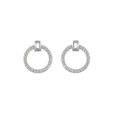 INFINITYSILVER Stříbrné náušnice NORA kolečka se zirkony L4361338