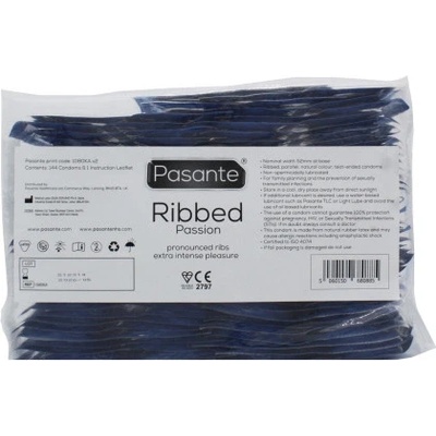 Pasante 144 бр. Оребрени презервативи Pasante Passion