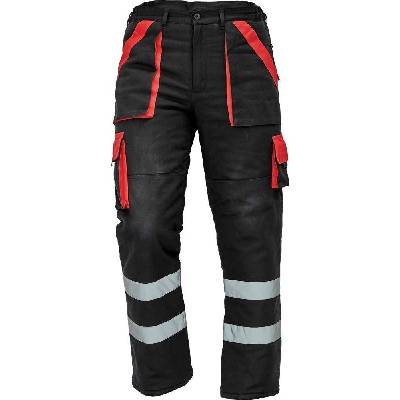 Cerva MAX WINTER RFLX pracovní klahoty do pasu zimní čierno červené