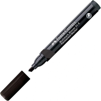 Faber-Castell Перманентен маркер 54E, скосен, черен (1010120073)