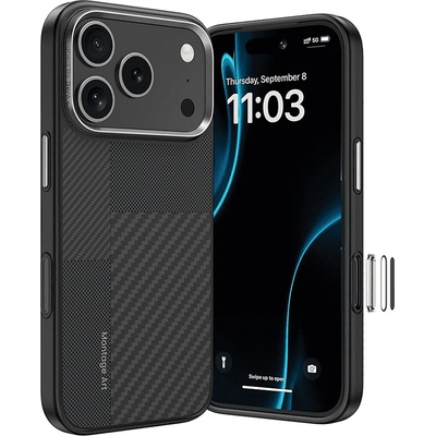 Benks Удароустойчив кевларен кейс с MagSafe за iPhone 17 Pro Max - Benks Montage Magnetic Armor Pro Kevlar Metal Frame Case 600D and 1500D (черен) (MA70)