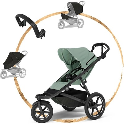 Thule Sport Urban Glide 3 2026 Mist Green + madlo + pláštěnka + síť proti hmyzu