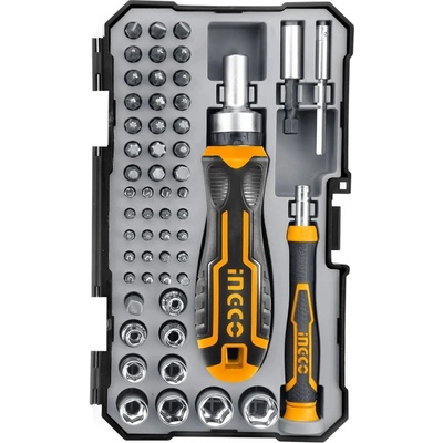 Ingco HKSDB0558 Šroubovák ráčna + bity sada 55ks CrV – Zboží Dáma