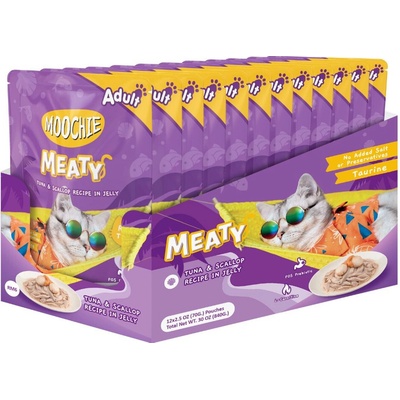 MOOCHIE Tuna & Scallop In Jelly tuňák a mušle v želé 12 x 70 g – Hledejceny.cz