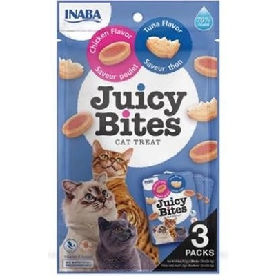 Inaba Juicy Bites cat Tuniak & Kura 3 x 11,3 g