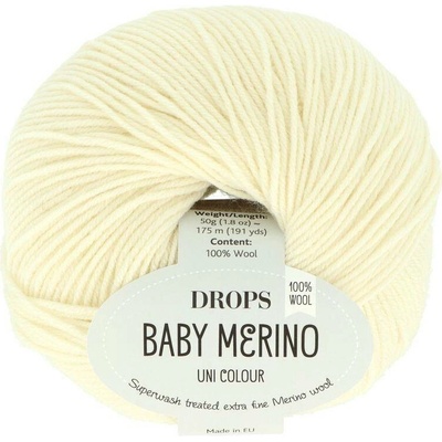 Drops Baby Merino 02 krémová bílá