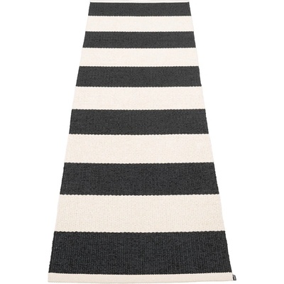 Pappelina Черно-бяла пътека за открито и закрито 70x225 cm Bob Black Vanilla - Pappelina (BOX722)