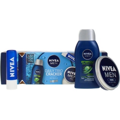 Nivea Комплект душ гел+крем+балсам за устни (3253)