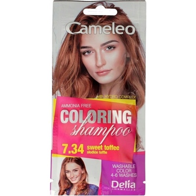 Delia cameleo farbiaci šampón na vlasy 7.34 sweet toffee 40 ml