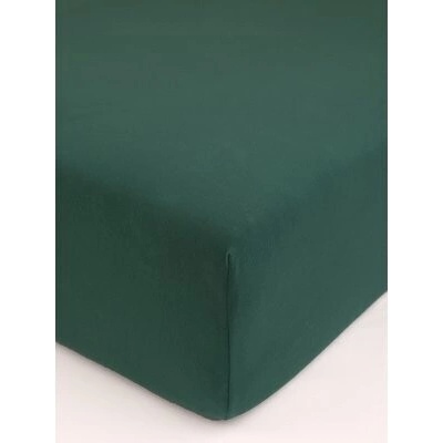 MKLuzkoviny.cz Jersey prostěradlo s elastanem deluxe tmavě zelené 120x200