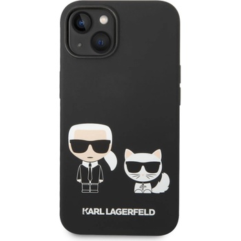 Image 1 of KARL LAGERFELD Гръб Karl Lagerfeld and Choupette Liquid Silicone Case за iPhone 14 - Черен