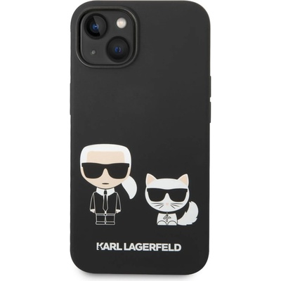 KARL LAGERFELD Гръб Karl Lagerfeld and Choupette Liquid Silicone Case за iPhone 14 - Черен