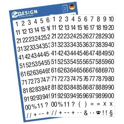AVERY Z-DESIGN Čísla na bílé fólii - 3721 – Zboží Dáma