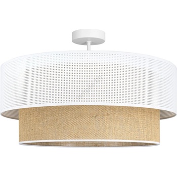 BELIS Плафониера BORHO 1xE27/60W/230V Ø 40 см бяла/юта (BE0971)