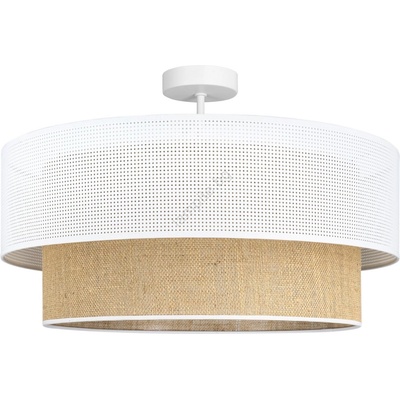 BELIS Плафониера BORHO 1xE27/60W/230V Ø 40 см бяла/юта (BE0971)