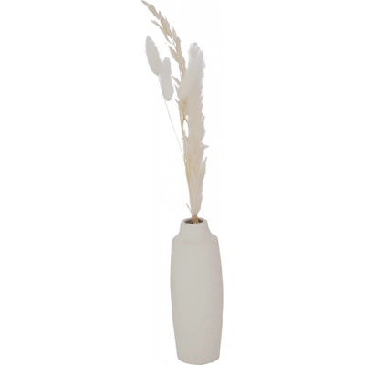 Boltze Home Porcelánová dekorační váza Bianca, sušené kytice, výš, 16 cm bílá