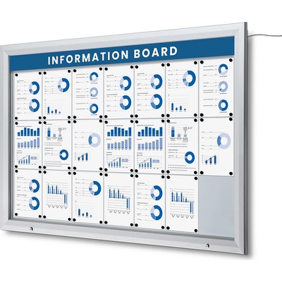 Jansen Display Venkovní vitrína typu T určená pro 21xA4, LED osvětlení, 1685 x 1167 mm – Zboží Dáma