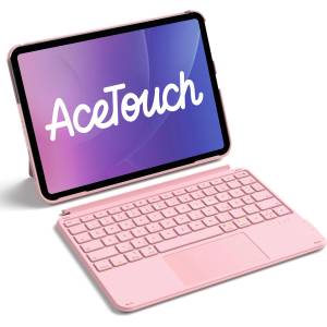 Inateck case with keyboard - ultralight keyboard for iPad 10/11 generation A16 2025 11 inch - iPad Air 11" M3/M2 - Air 5/4 - Pro 11 4/3/2/1 - AceTouch KB04122 - KB04122-P-DE (KB04122-P-DE)