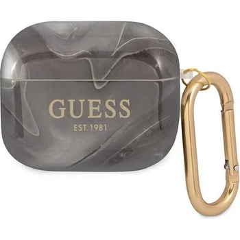 Guess Калъф Guess GUA3UNMK Marble Collection, за Apple AirPods 3, черен (GUE001678-0)