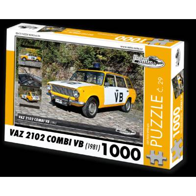 Retro-auta č. 29 Vaz 2102 Combi VB 1981 1000 dielov