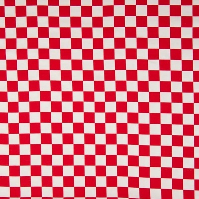Úplet 21763, červeno-bílá větší šachovnice, š.150
