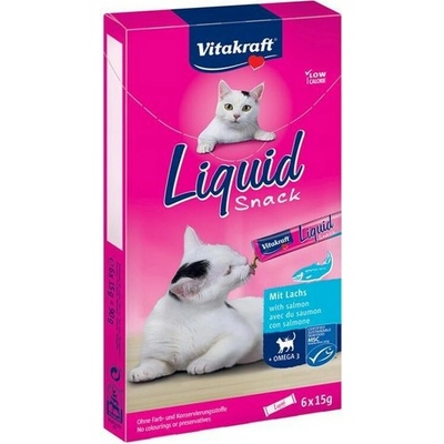 Vitakraft Liquid Snack s lososom 6 x 15 g
