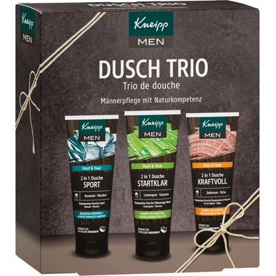 Kneipp Ranné prebudenie 2v1 sprchový gél 75 ml + Ľadové osvieženie 2v1 sprchový gél 75 ml + Plný sily 2v1 sprchový gél 75 ml